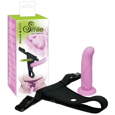 IMBRACATURA STRAP-ON CON FALLO INDOSSABILE IN SILICONE "SWITCH" - 16 CM