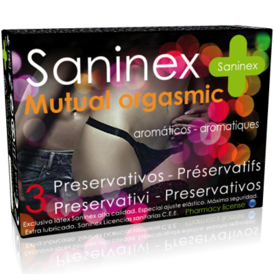 PROFILATTICI SANINEX "MUTUAL ORGASMIC" 3 PEZZI